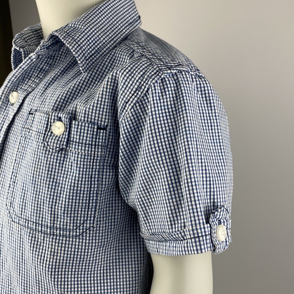 Calvin Klein Jeans Musical Print Gingham Button-Down Shirt size 3T - Picture 6 of 9